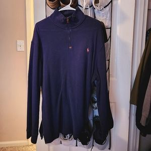 Sweater, fleece, Polo, size xl navy blue.